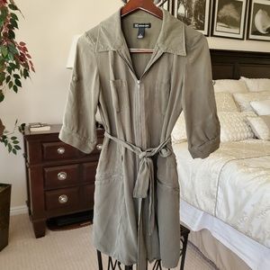 INC Military Green Shirt Dress size 2